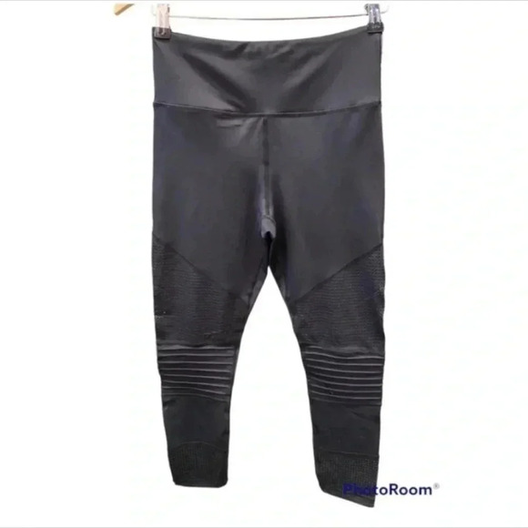 Zyia Active Womens Black Moto Leggings - Picture 1 of 6